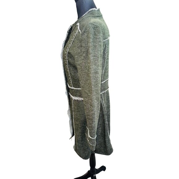 Marese Steampunk Embroider Floral Military Coat Jacket M Grey Rose Floral Cotton - Picture 3 of 10